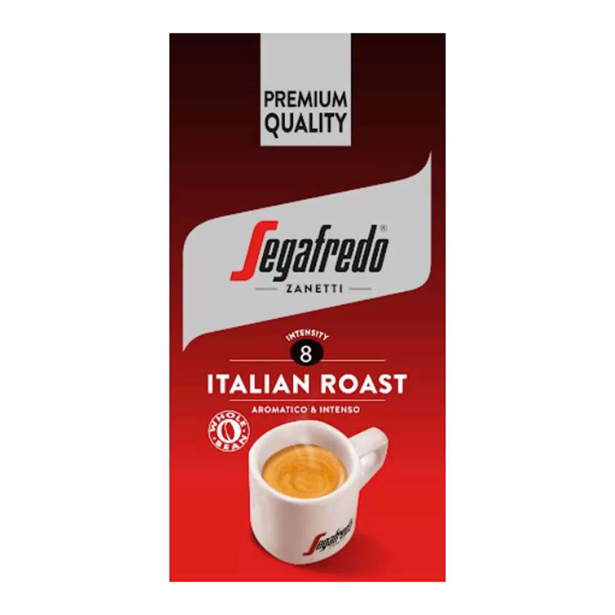 Segafredo Zanetti Italian roast whole coffee beans bag 1kg
