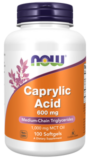 Now Foods Caprylic Acid 600 mg Softgels