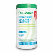 Organika Enhanced Collagen Protein Powder unflavoured 1kg plastic tub.