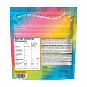 Nutritional information, ingredient list, barcode and directions on the Organika variety pack.