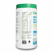Supplement facts panel, barcode and ingredients list on the back of the Organika 1kg tub.