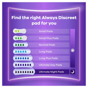 Always Discreet Long Pads Size 5 Duo Pack 2 x 32 sizes