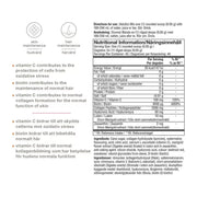 Supplement facts and ingredients list for collagen powder.