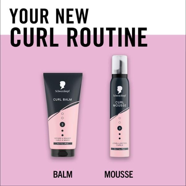 Schwarzkopf Curl Balm Hold 3 Anti-Frizz Effect 150ml new curl routine