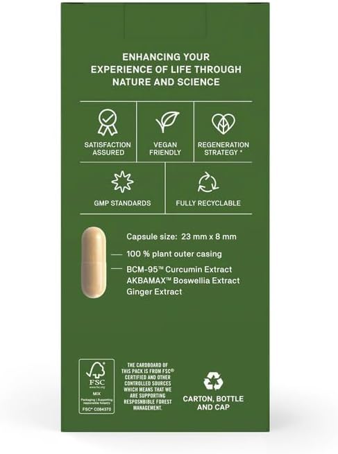 Label showing ingredients, BCM-95® curcumin, and usage directions for Natroceutics supplement.