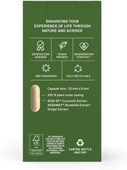 Label showing ingredients, BCM-95® curcumin, and usage directions for Natroceutics supplement.