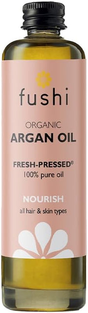 Fushi Organic Argan Oil 100 ml | Fresh-Pressed & 100% Pure Nourishing Oil for Hair, Skin & Nails