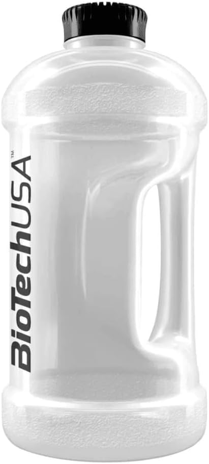 BioTech USA Gallon 2200ml Opal White hydration bottle on white background.