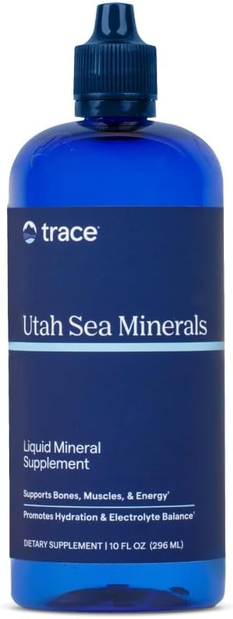 Front Image: Trace Minerals Utah Sea Minerals liquid bottle 296ml