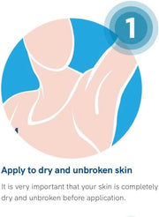 In Use: Roll-On bottle applied to underarm.