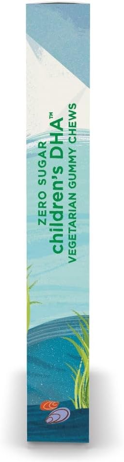 Nordic Naturals Zero Sugar Children's DHA Vegan Gummies box - 30 gummies side view
