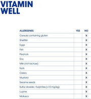 Vitamin Well Hydrate nutrition facts label bottle 500ml 