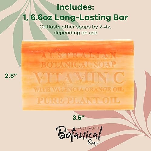 Australian Botanical Valencia Orange & Vitamin C Soap Bar size