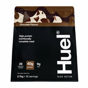 Huel Black Edition Chocolate nutritionally complete meal powder pouch front packaging 2.7kg