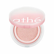 athé Glow-Boosting Tone-Up Sun Cushion SPF50, cushion compact and refill packaging, fragrance not specified, 1 cushion + 1 refill