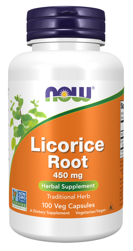 Now Foods Licorice Root 450 mg Veg Capsules