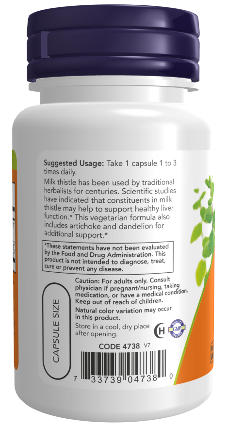 Milk Thistle Extract, Double Strength 300 mg Veg Capsules