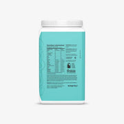 Teal container with white lid on a white background