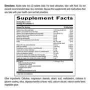 Supplement facts panel and warnings for Maxi-Hair.