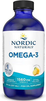  Nordic Naturals Omega-3 Lemon Flavoured Liquid Fish Oil 237ml bottle.