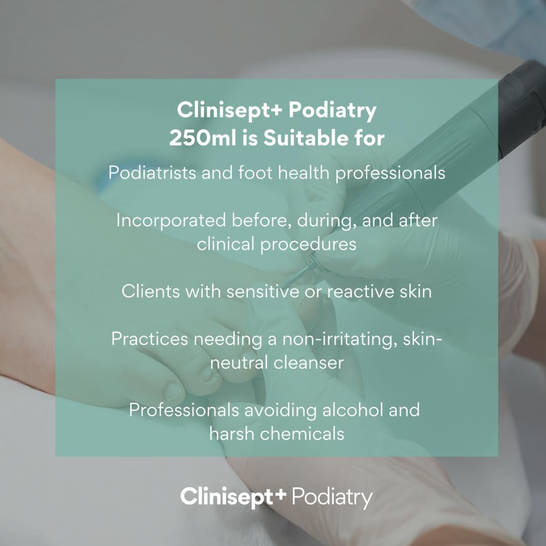 Clinisept+ Podiatry Foot Hygiene Spray - pH Neutral & Alcohol Free - 250ml