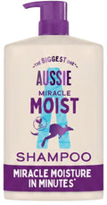 Aussie Miracle Moist Shampoo with Macadamia Nut Oil Pump 1L