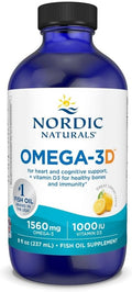 Nordic Naturals Omega-3D Liquid, Lemon with Vitamin D3 237ml