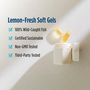 Supplement facts label for Nordic Naturals maximum strength omega-3 and D3 formula.