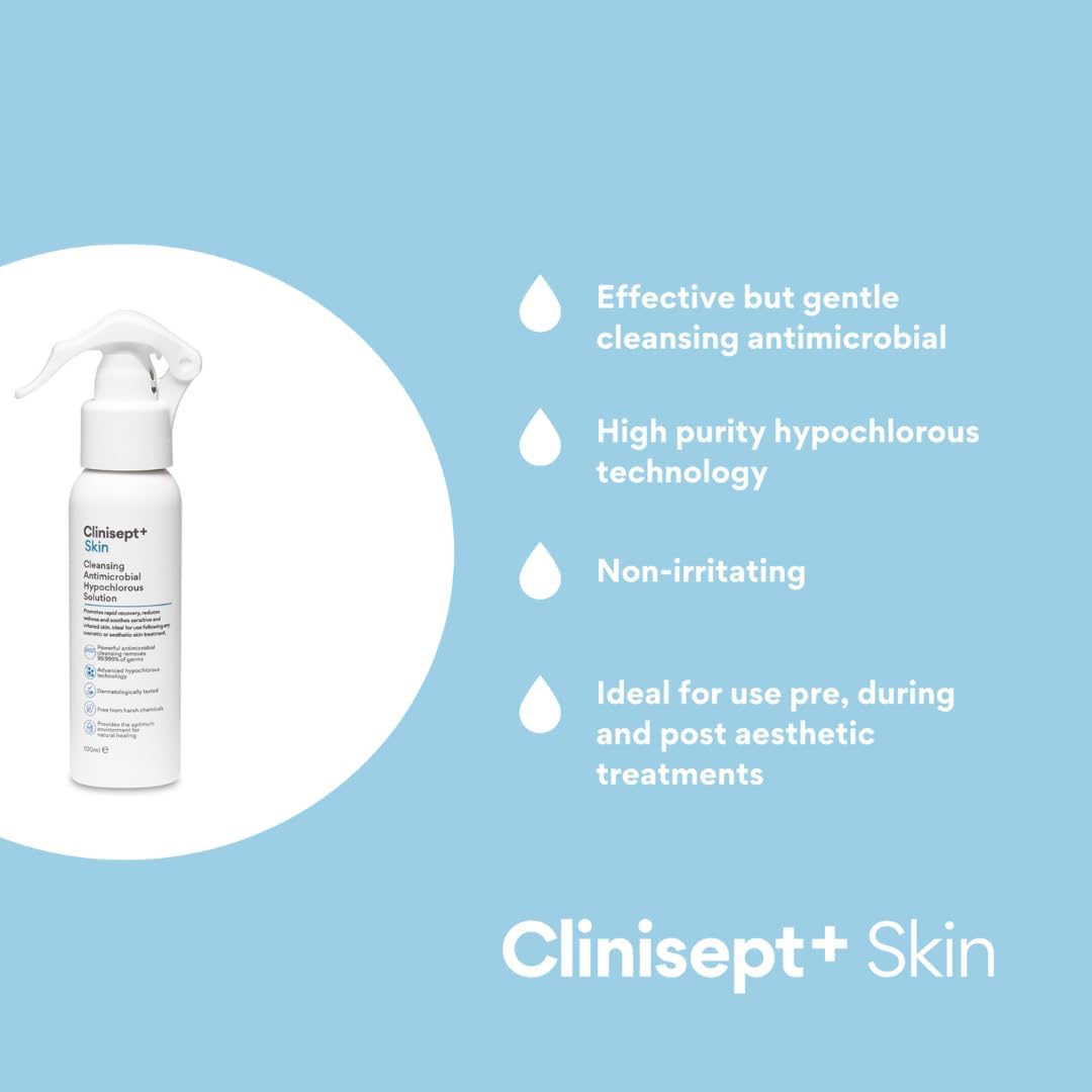 Clinisept+ Post-Treatment Skin Spray - Gentle Hypochlorous Solution - 100ml