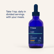 How to Use Image: Trace Minerals CoQ10 liquid usage instructions bottle 118ml