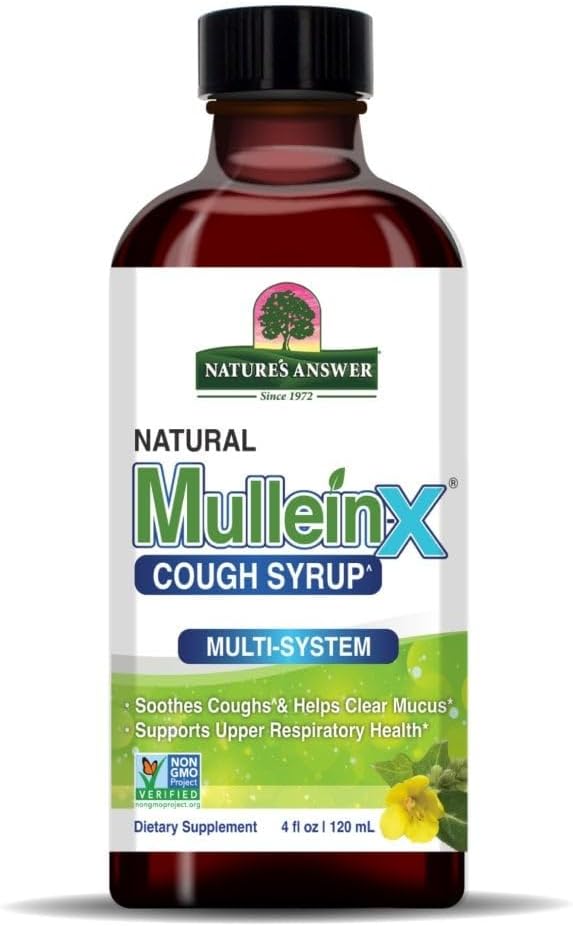 Nature’s Answer Mullein-X Herbal Liquid Supplement 120ml bottle front view