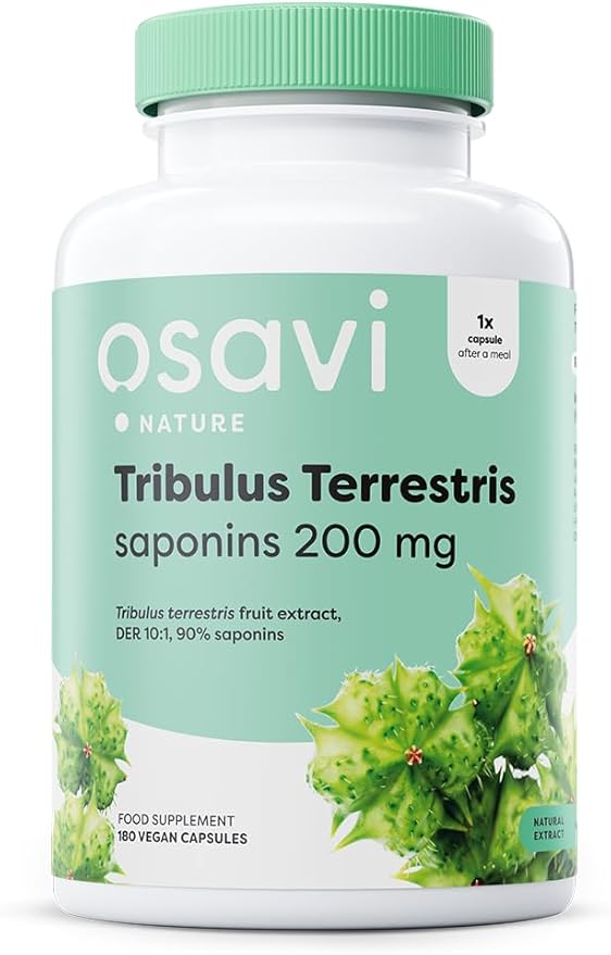 Osavi Tribulus Terrestris 200mg Extract bottle, 180 vegan capsules.