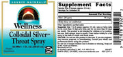 Barcode image: Source Naturals colloidal silver throat spray liquid bottle barcode 29.57ml