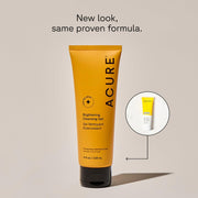 Acure Brightening Cleansing Gel pomegranate blackberry acai facial cleanser tube 118ml new look, same proven formula