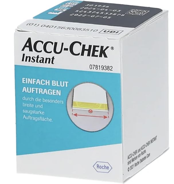 Accu-Chek Instant Glucose Test Strips 50 Count box.