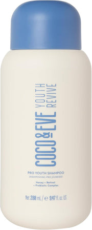 Coco & Eve Pro Youth Shampoo bottle with honey and retinol, 280ml.