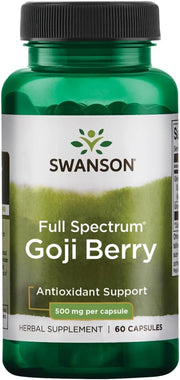 Swanson Full Spectrum Goji Berry supplement bottle on a white background