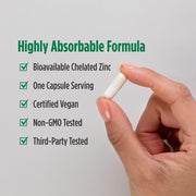 Nordic Naturals Zinc Glycinate - 20mg Highly Absorbable Zinc capsule.