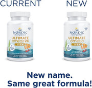 Nordic Naturals Ultimate Omega Teen strawberry 60 soft gel bottle old & new packaging .