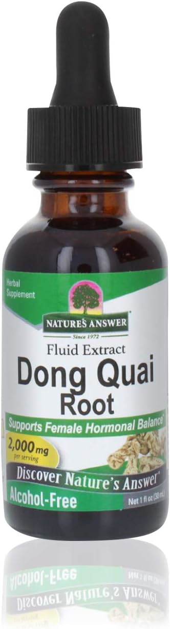 Nature’s Answer Dong Quai Root Extract alcohol-free liquid 30ml front bottle