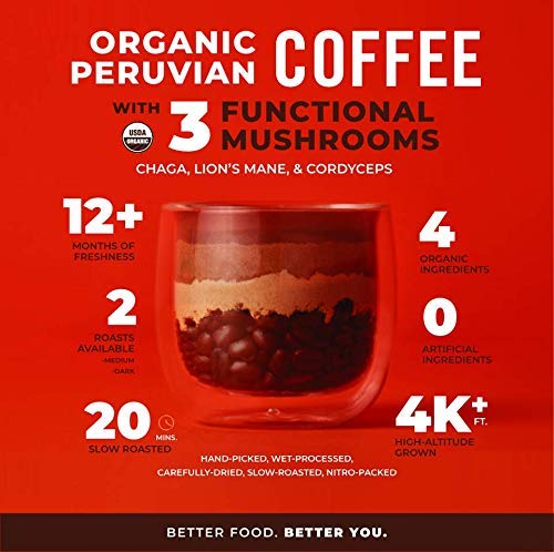 Laird Superfood Peruvian Medium Roast Coffee with Mushrooms - 340g