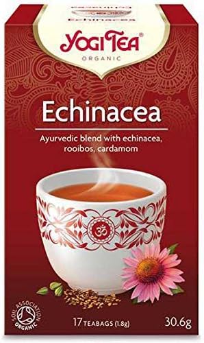 Front Image: Yogi Tea Organic Echinacea herbal tea bags 17 x 1.8g box