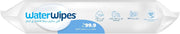 WaterWipes packaging with text and icons on a white background