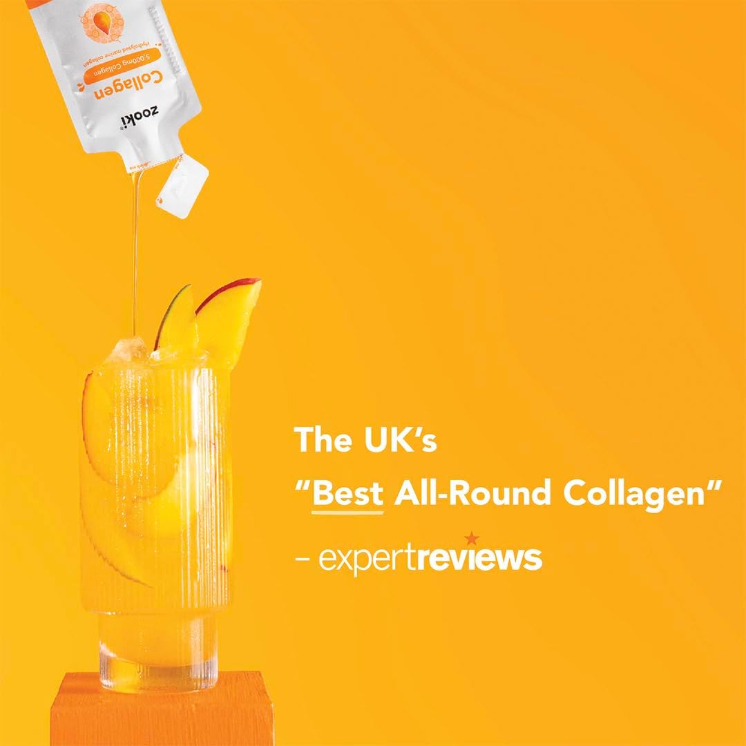 Zooki Marine Collagen 5000mg Mango Peach Liquid Sachets 