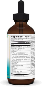 Bottle with supplement facts label on a white background