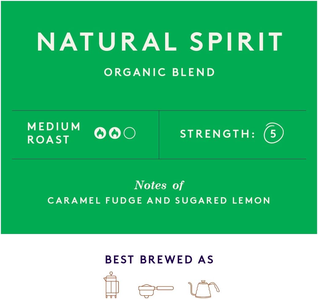 Union Natural Spirit Organic Blend Ground Coffee for Cafetiere - 200g