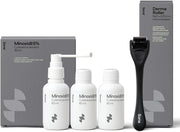 Box of Sons Minoxidil 5% Solution & Dermaroller Kit for Men, showing 3 bottles and roller.