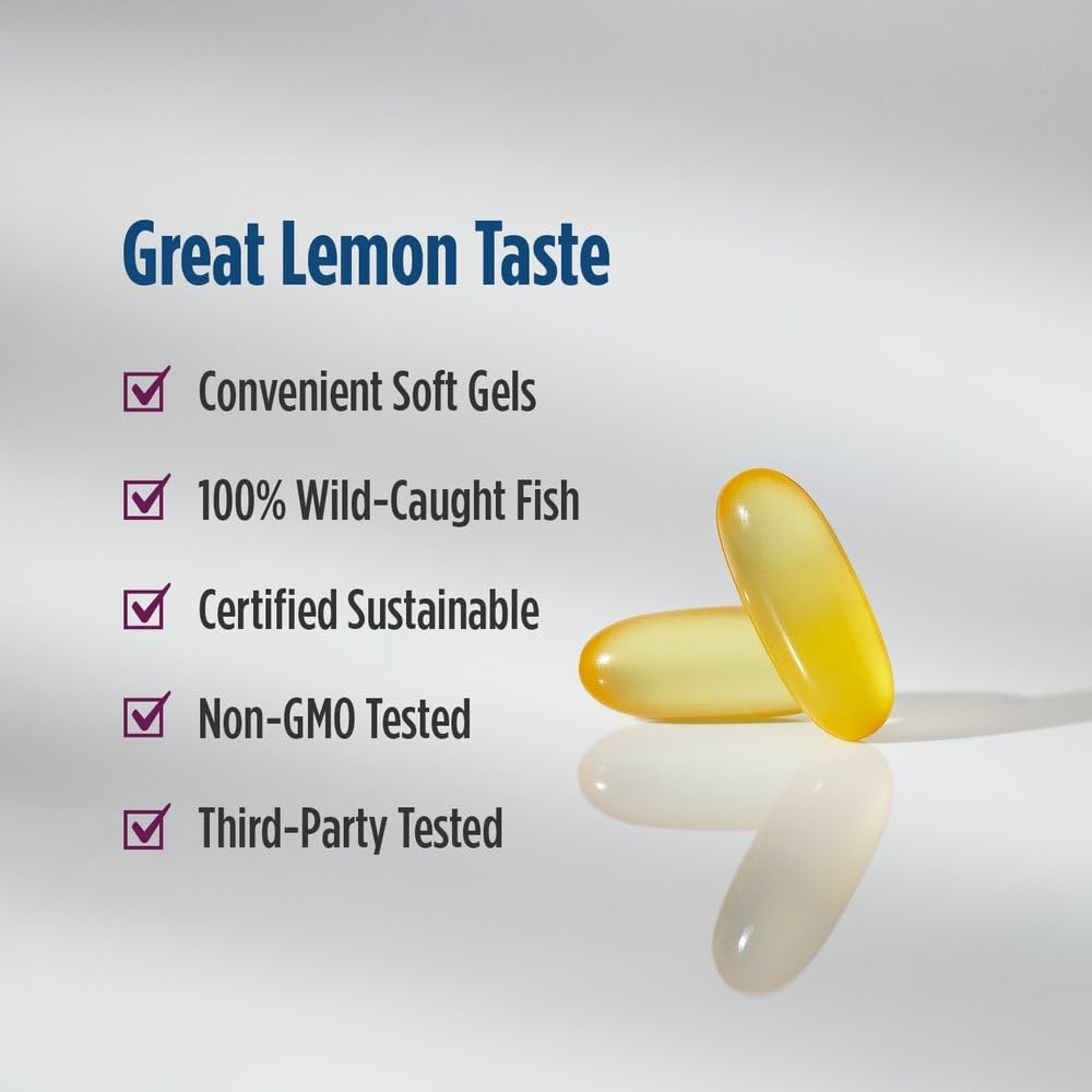 Nordic Naturals Complete Omega-D3 565mg Lemon 60 Soft Gels Pack of 2
