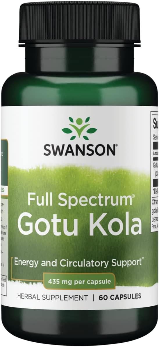 Swanson Gotu Kola 60 Capsules | Energy & Circulation Support | 435 mg