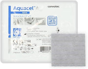 Single sterile Aquacel AG+ Extra 5x5 cm silver dressing and back label